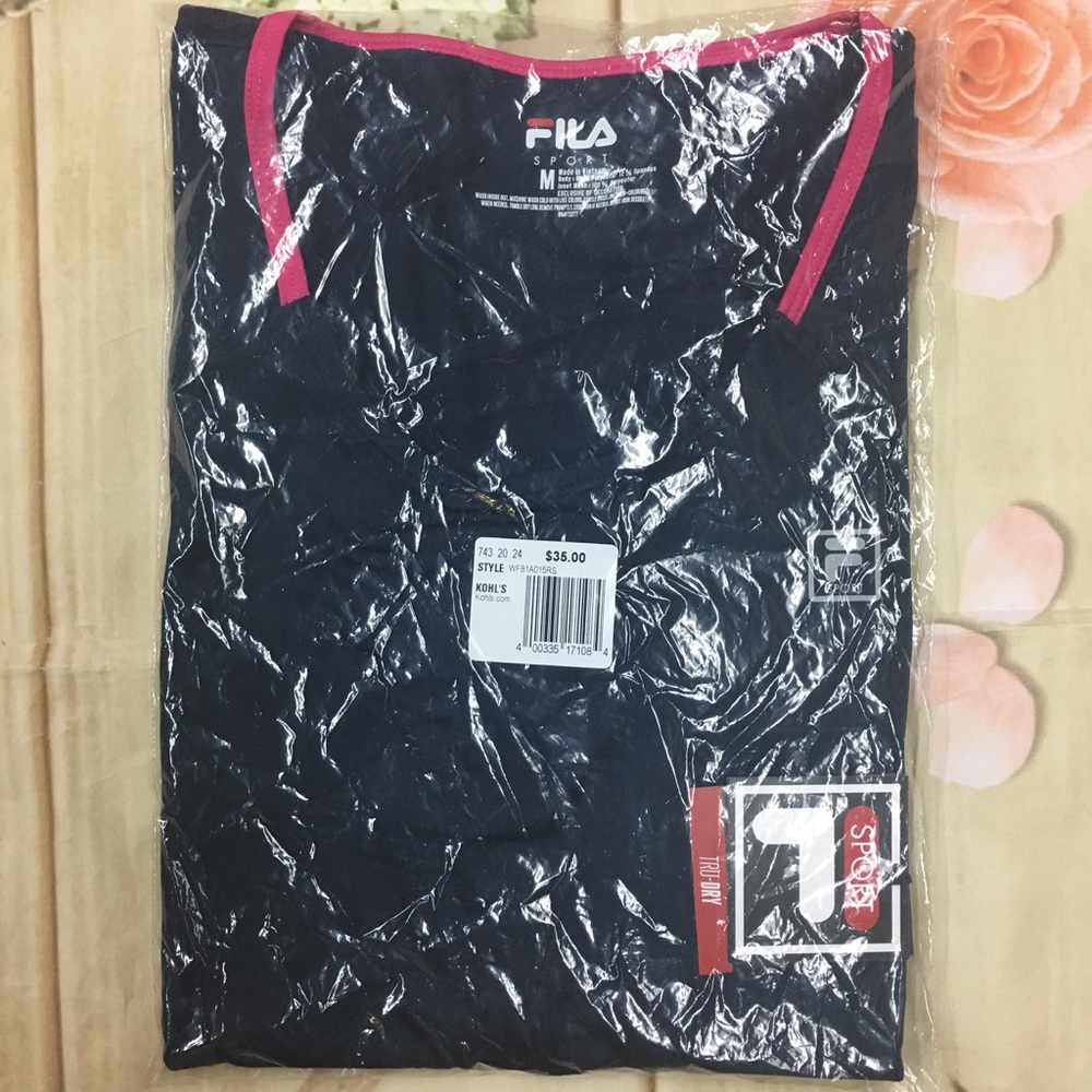 RELISTED Women's FILA SPORT mesh short sleeve top - Picture 2 of 3